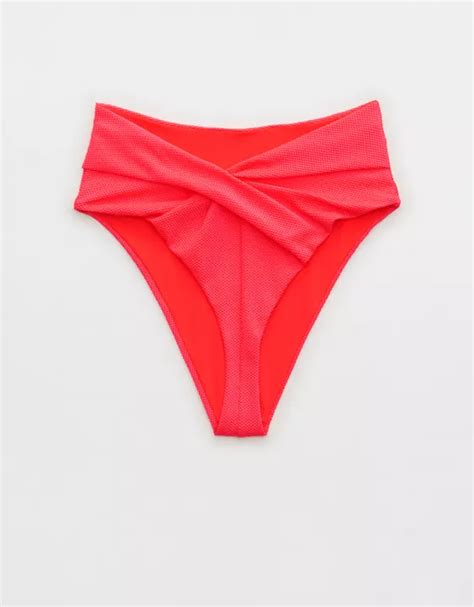 aerie bathing suit|aerie shine pique twist high cut bikini bottom.